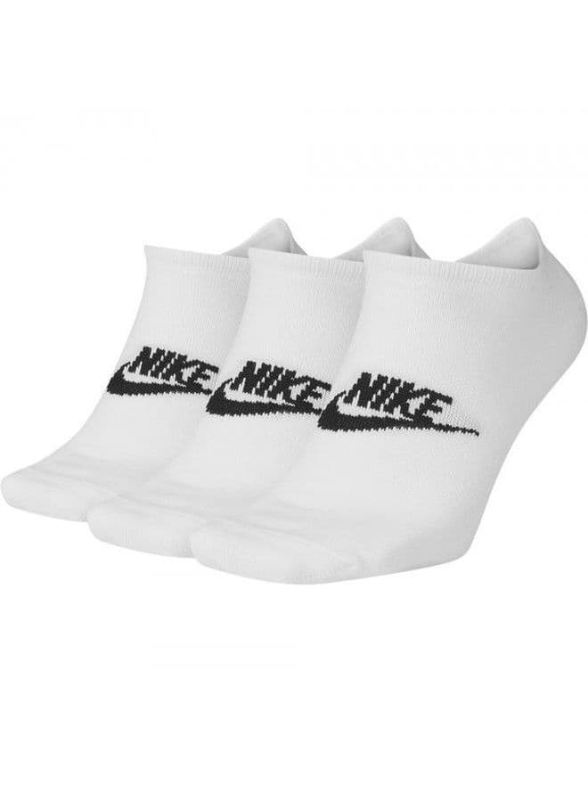 NSW Everyday Essentials No-Show Socks (Pack of 3) White/Black - Image 1